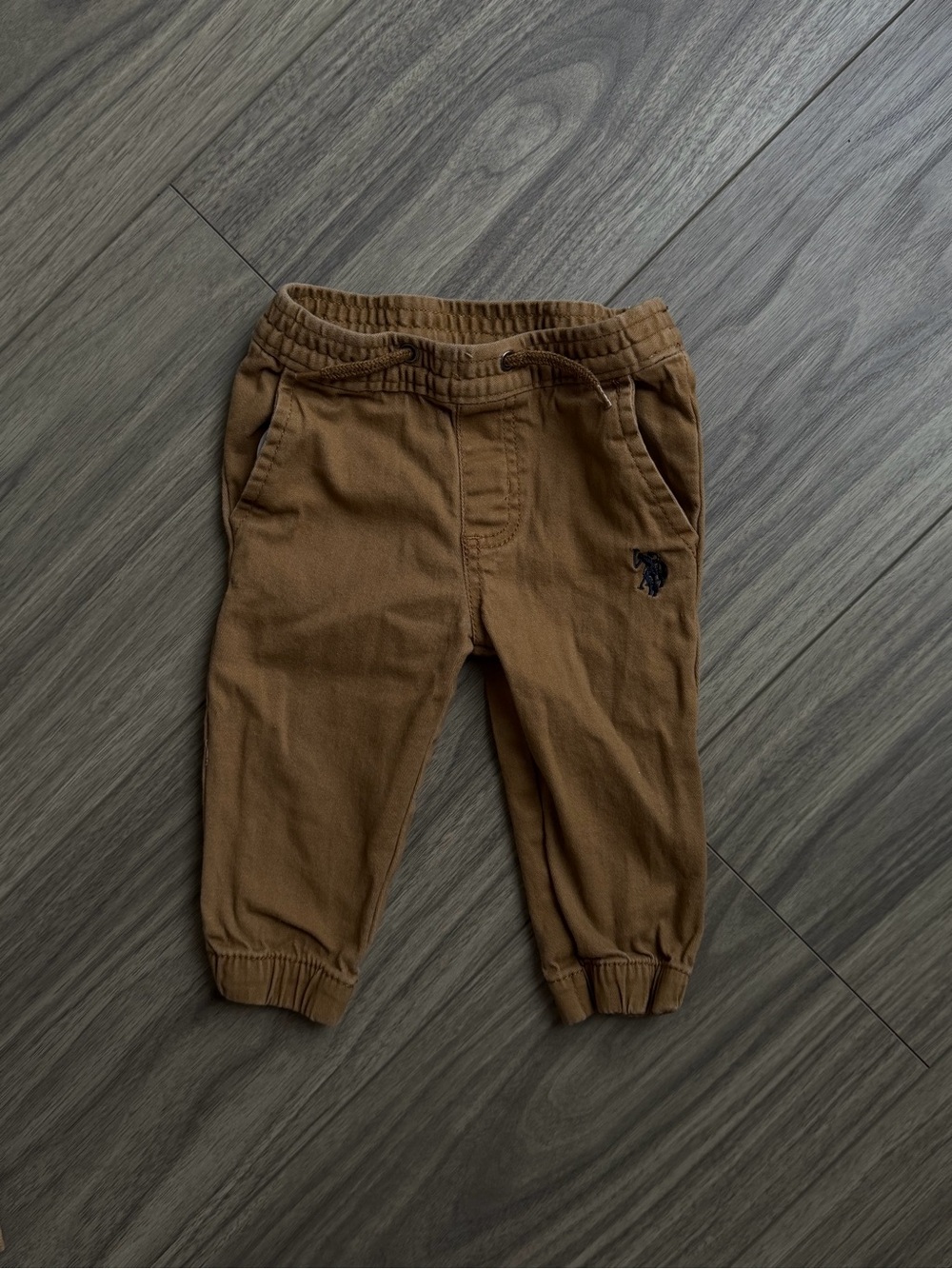Polo Kids Brown Pull-On Jogger Pants Size 9-12 months